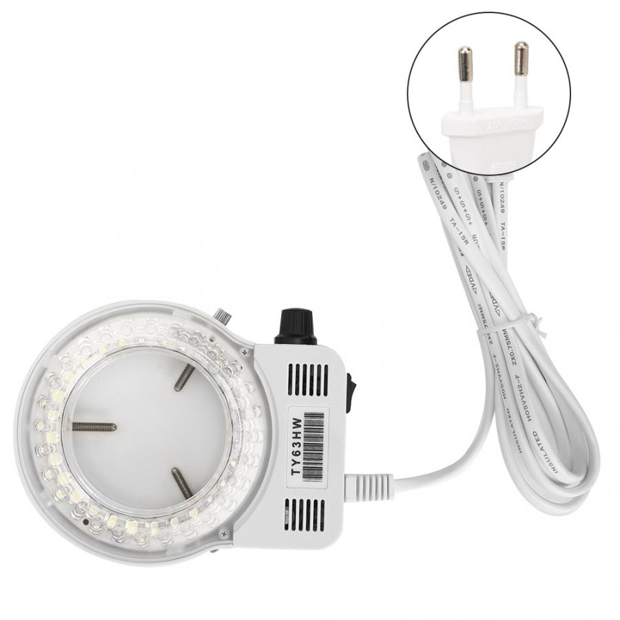 Microscope Camera Adjustable Dimmable LED Ring Light Source Lamp for Stereo Microscopes