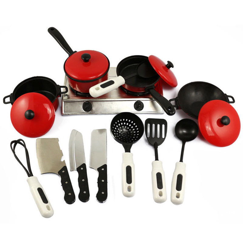 date 13 pièces bambin filles bébé enfants jouer maison jouet cuisine ustensiles casseroles casseroles nourriture plats ustensiles de cuisine