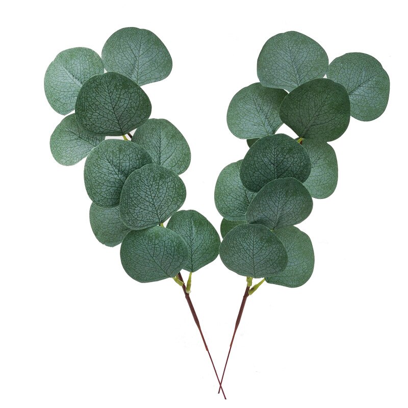 Simulation Eucalyptus Leaves Mini Simulation Eucalipto Single Artificial Leaf Plants Wedding Shooting Prop Home Party Decor