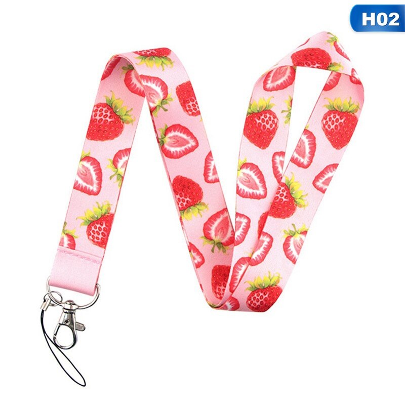 Cordón de correa de cuello de fruta sandía para llaves Tarjeta de Identificación gimnasio correas de teléfono móvil sujección de insignia y USB cuerda de colgar DIY