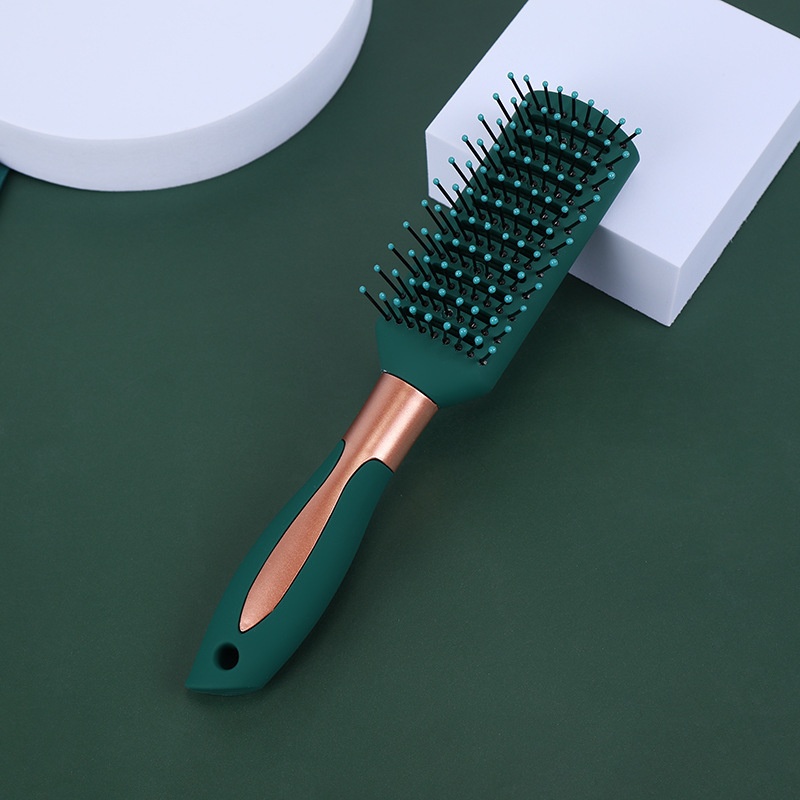 Barber Haar Bürste Anti Statische Massage Oval Kamm Mit Silikon Kissen Basis Entwirren Pinsel Runde Haar Pinsel Vent Haar Pinsel: Blau