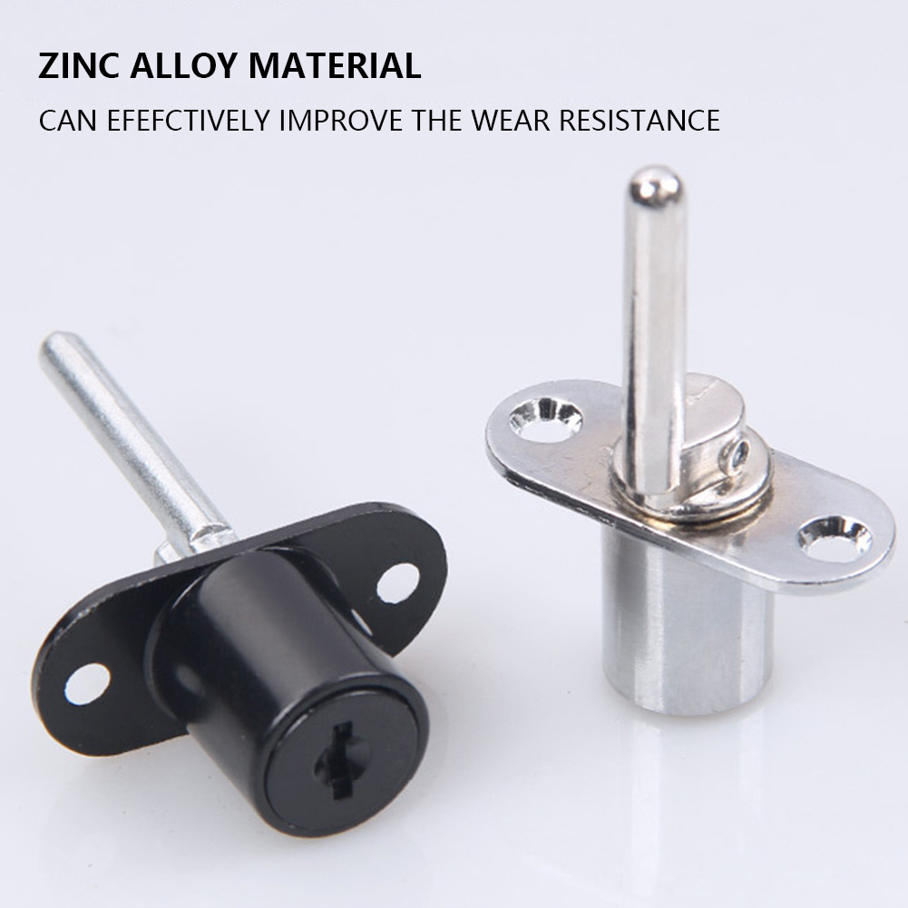 16/19mm Cam Cylinder Triple Lock Zinc Alloy Desk Cabinet Drawer Front Lock With Keys Office Desk Drawer Locks Furniture Hardware