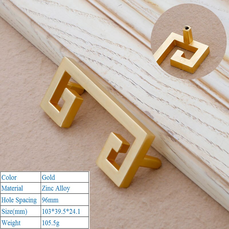 Zink legering möbler skåp hårdvara dörrhandtag kinesisk stil imitation koppar antik guld dekorativa sovrum hårdvara knoppar: 6916-96mm