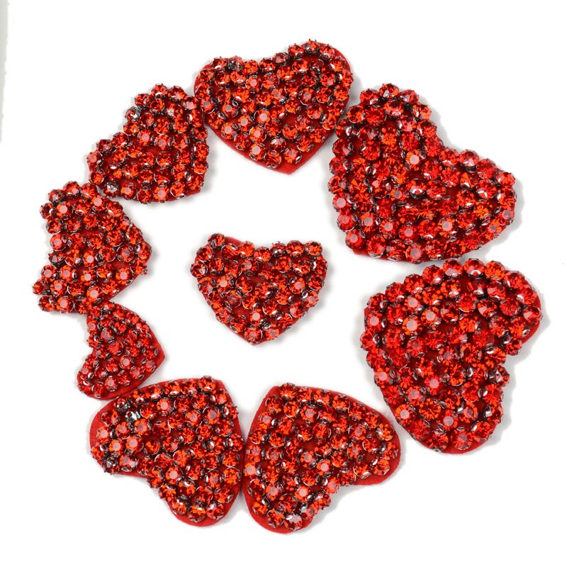 GUGUTREE beaded love heart patches,crystals diamonds Insects Sequined Applique Patch for Coat,T-Shirt,hat,bags,Sweater,backpack