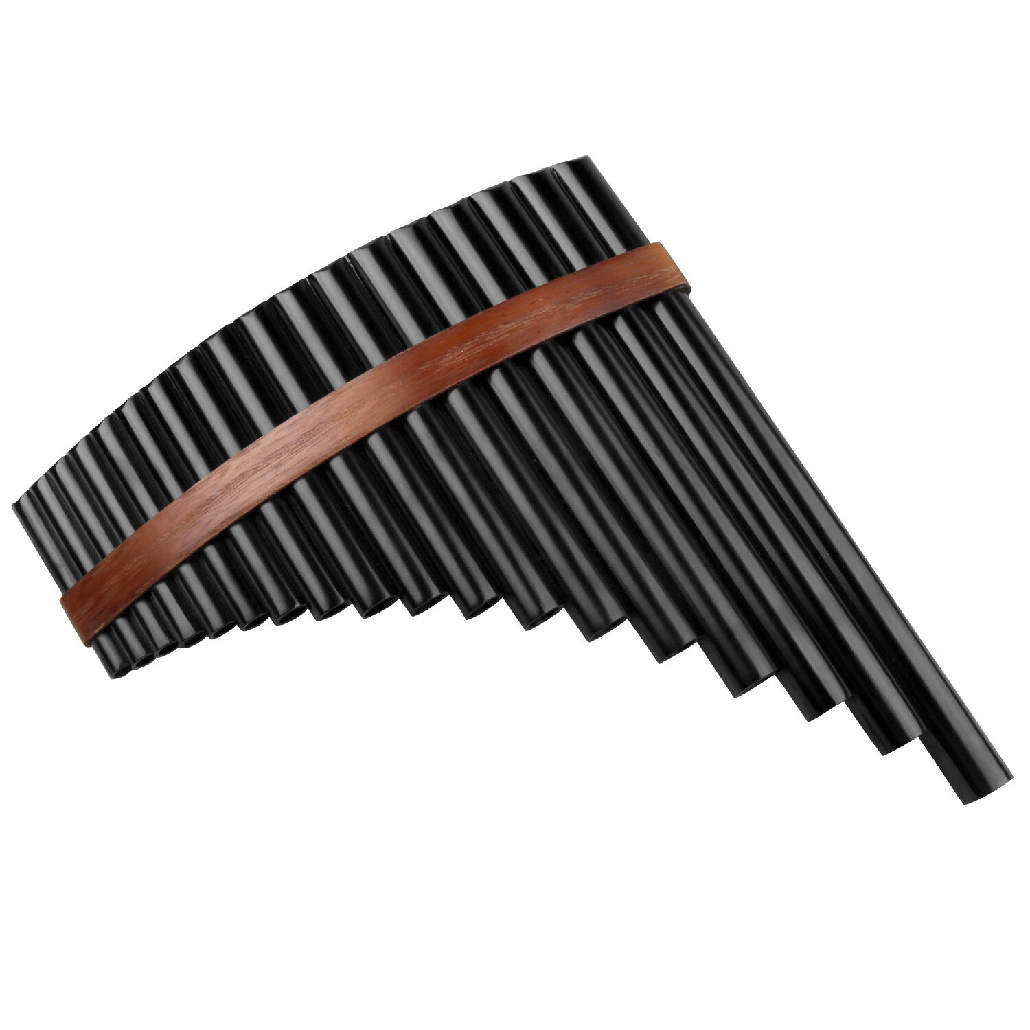 18 Pipes BrownPan Flute F Key Pan Pipes Woodwind Instrument Traditional Musical Instrument Bamboo Pan flute: left