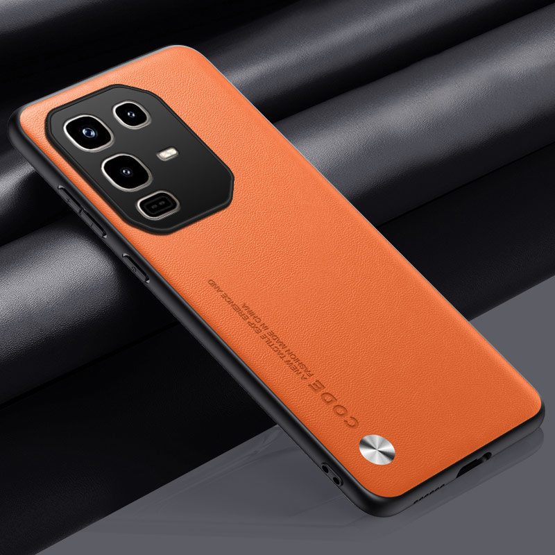 Funda de cuero para Infinix Note 50 Pro 4G fibra de carbono silicona dura a prueba de golpes mate funda de teléfono InfinixNote50Pro X6855 X6858: Cuero / Azul cielo