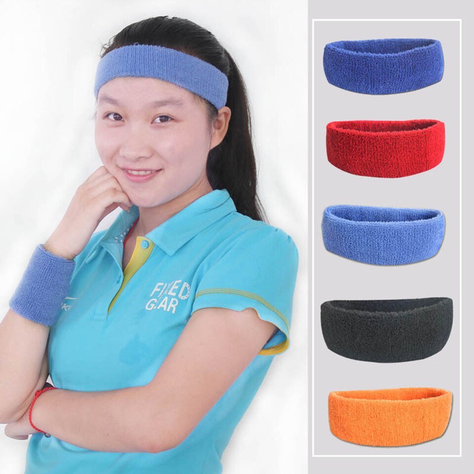 Aolikes top bomuld håndklæde klud sport svedbånd yoga hårbånd hoved svedbånd pandebånd sportssikkerhed