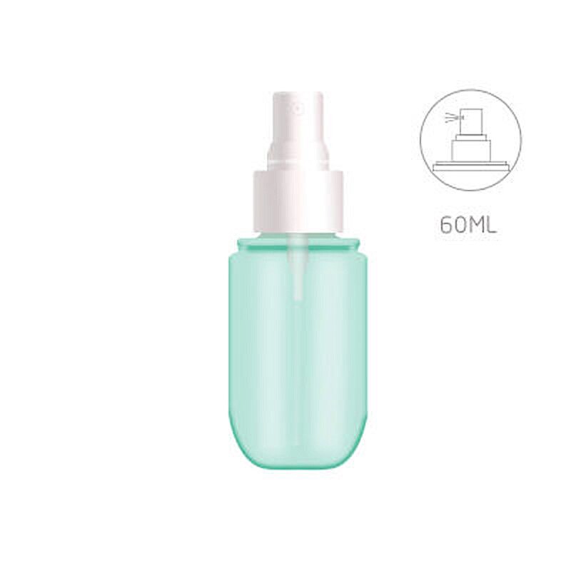 60ml resor tom sprayflaska plast atomizer liten mini tom påfyllningsbar parfym vatten sprayflaska sminkbehållare: Grön