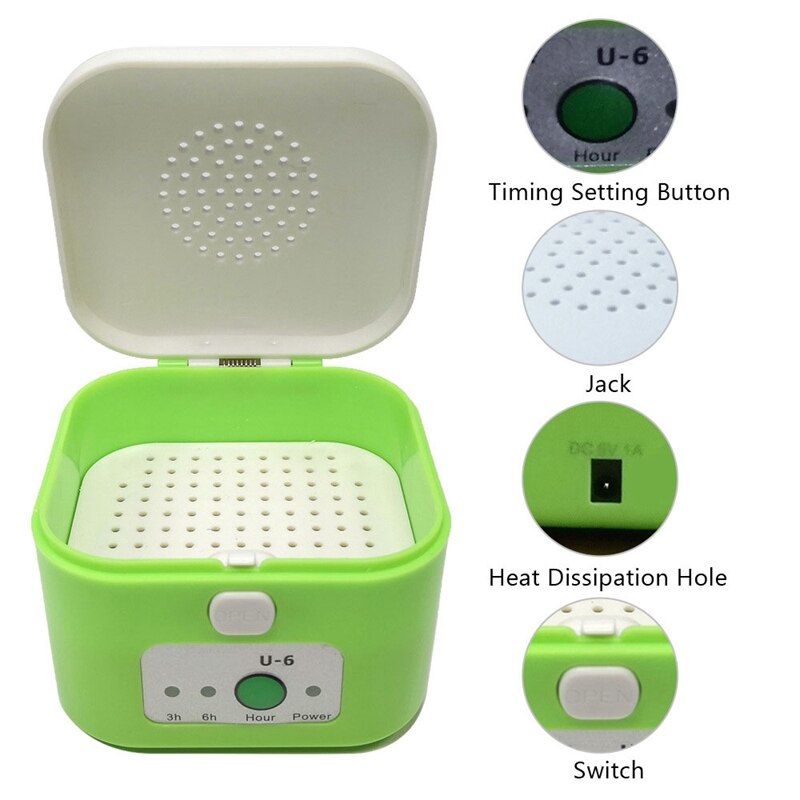 Electric Hearing Aid Dehumidifier USB Drying Box Moisture Proof Hearing Aids Dryer Case Protect Ear Care Health