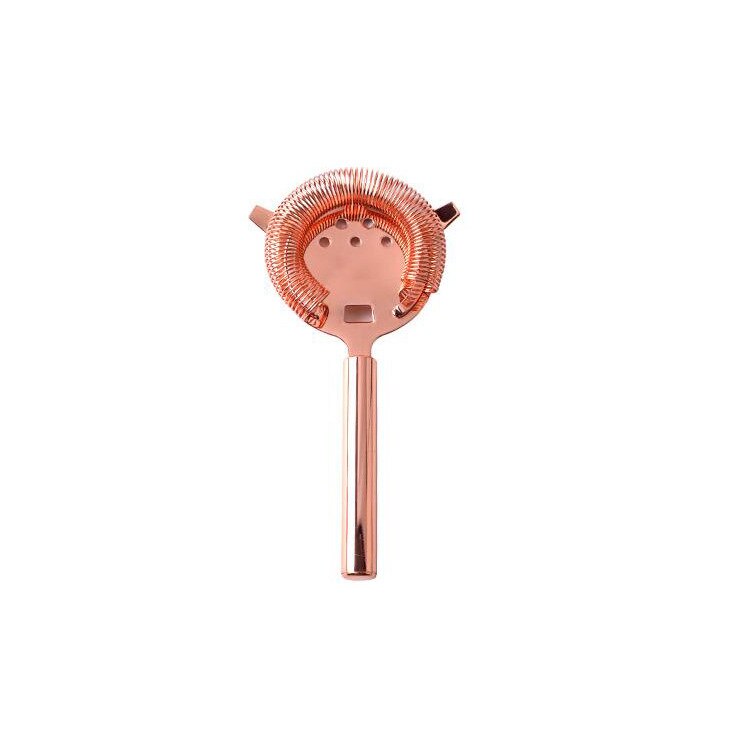 Colador de cóctel de barra de muelles dorados, de acero inoxidable, de lujo, colador de Bar, herramienta de Bar, colador de hielo de vino, percolador de Bar, 10 Uds.: Rose gold