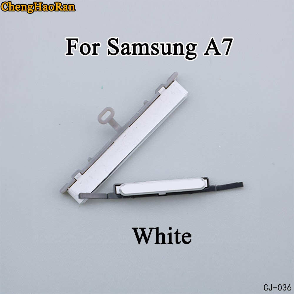 Chenghaoran 1 sæt til samsung galaxy  a7 a3 a5 telefon cover volumen magt volumen lydløs knap side knap reparation dele udskiftning: Samsung  a7- hvid