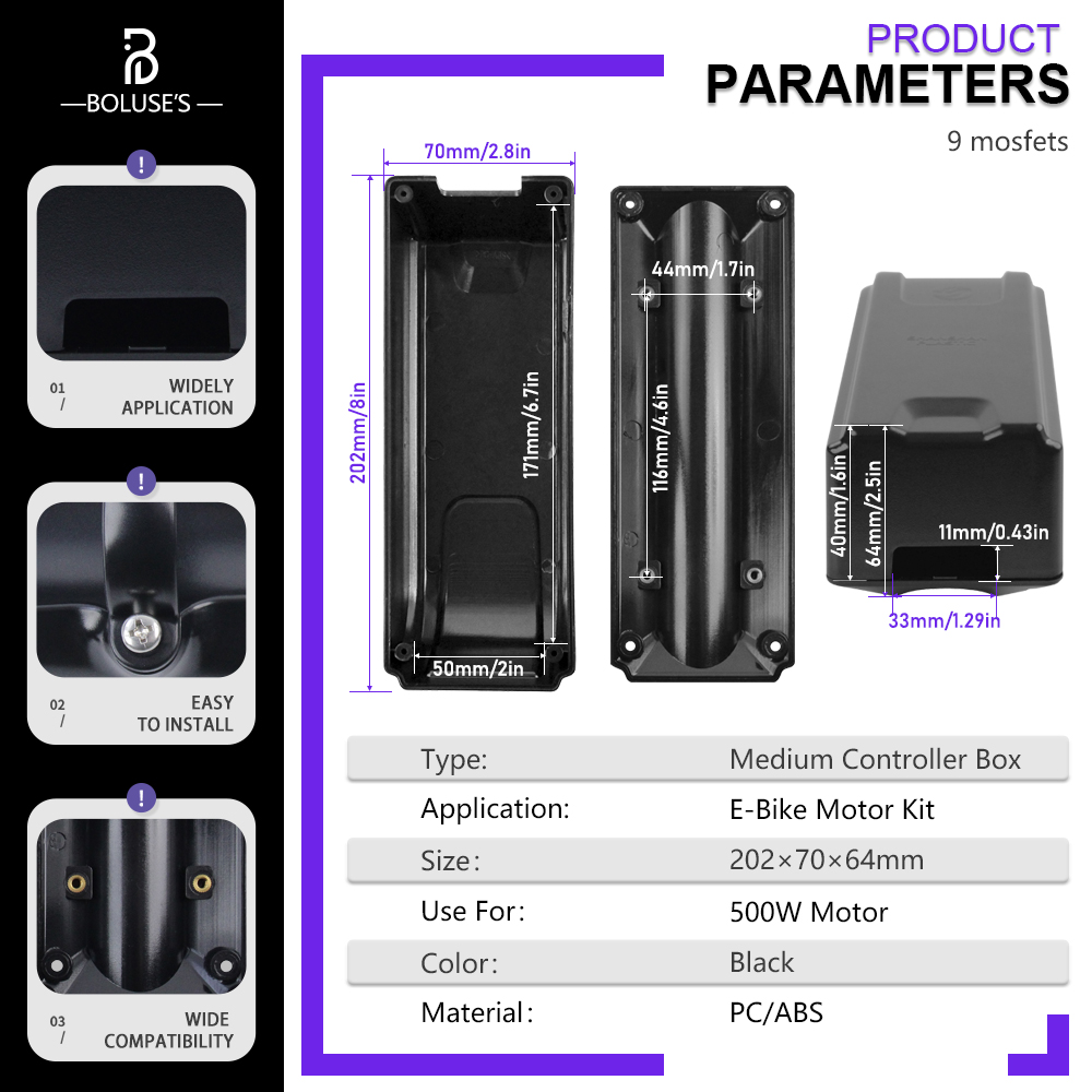 Ebike Controller Box ,Electric Bicycle Controller Box, Electric Bike Controller Case，Small/Large /Extra Large Size Plastic Box