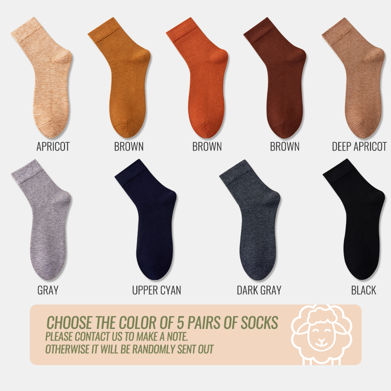 MiiOW calcetines de lana merina para hombre, calcetines gruesos de invierno con calefacción, botas de nieve de Cachemira resistentes al frío, calcetines de negocios de toalla cálidos marrones Retro: Azul oscuro
