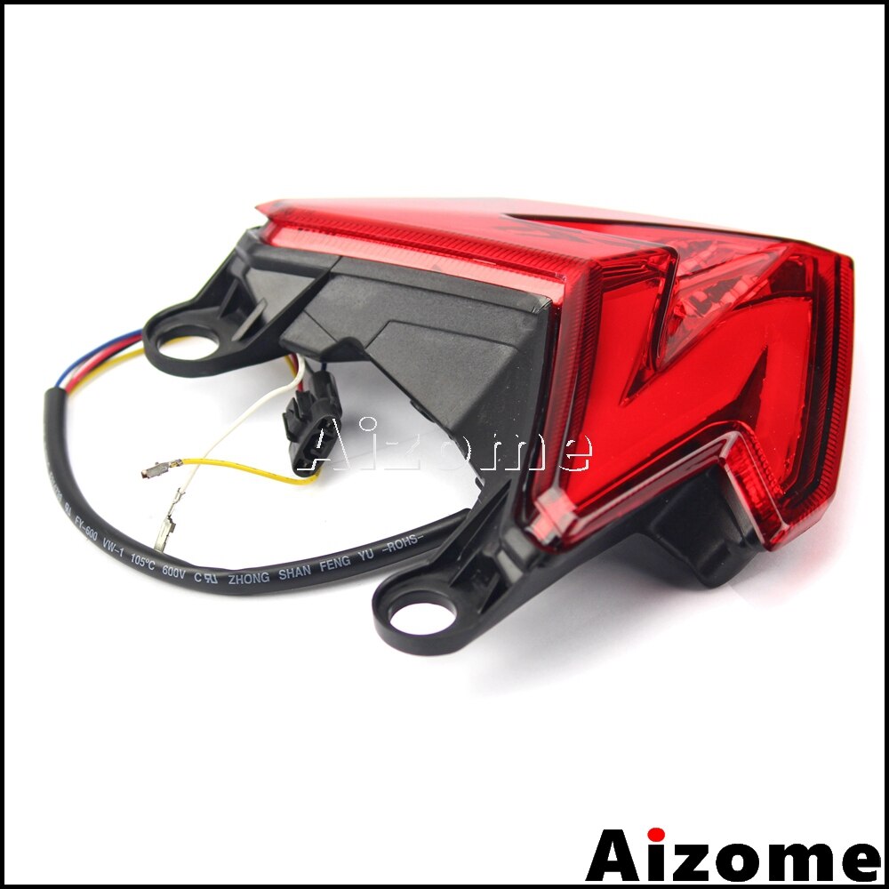 Luz LED trasera integrada para motocicleta, lámpara de parada roja, intermitentes, para Kawasaki Z800 Ninja ZX6R 636