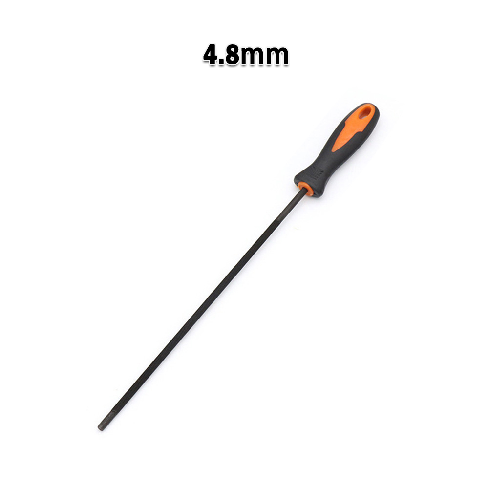 1 stk. runde motorsagfiler for sliping av kjede, rund stålsliper, motorsagsliping, sliping av motorsagfiler. 4mm/4.8mm/5.5mm: Marinegrønn