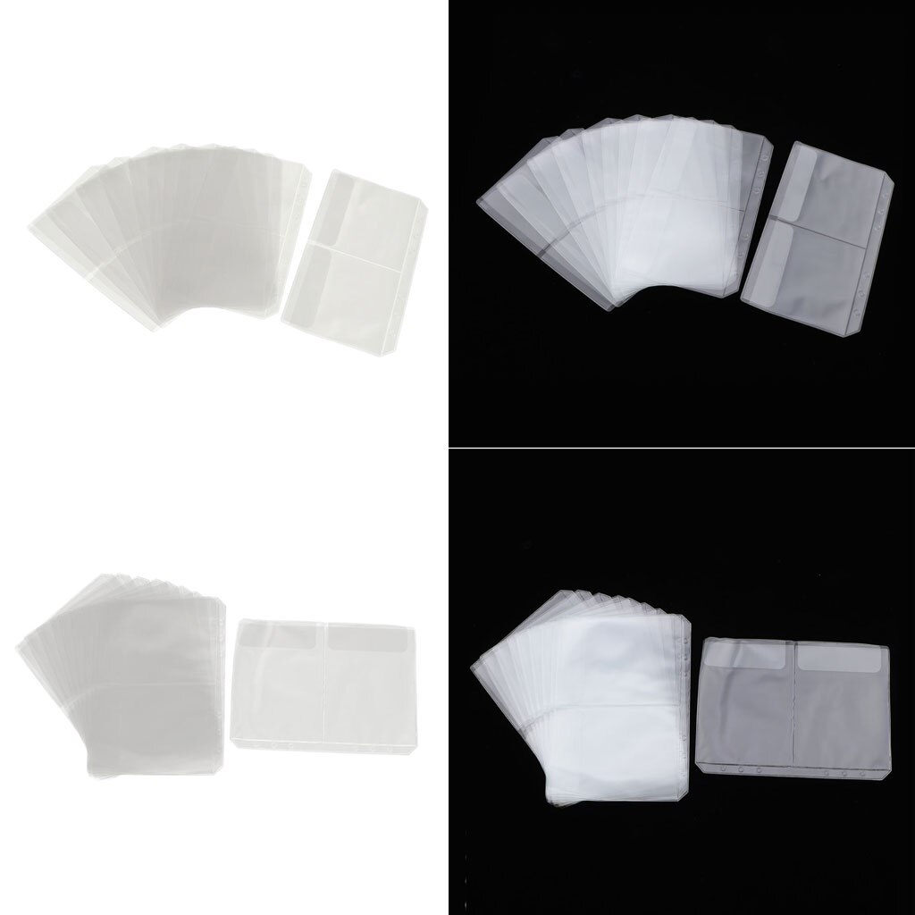 10X A5 A6 Pocket Album Pagina Fit 6 Ringband Voor Kaarten, Gaming, Foto, Document