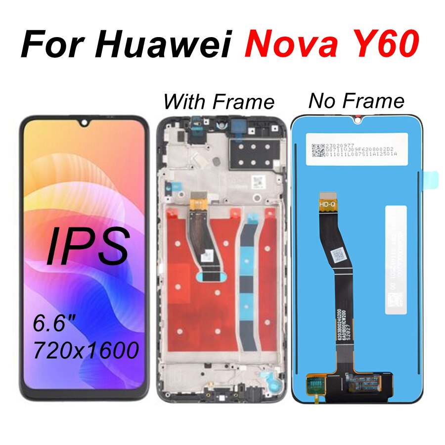 Originele Display + Frame Voor Huawei Nova Y60 Lcd Touch Screen Assembly Voor Huawei Nova Y60 WKG-LX9 Screen Vervanging