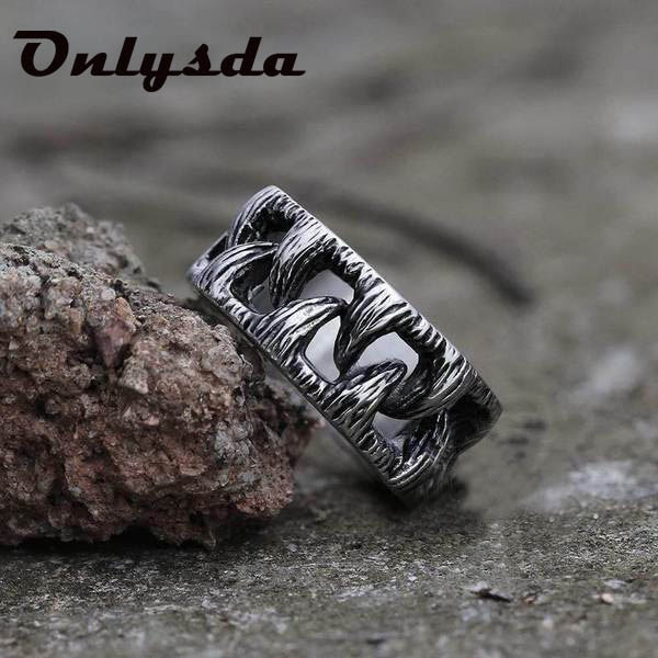 retro Zähne Tier Ring Stinless Stahl unisex Finger Ring Punk Felsen Für Freund Engagement Schmuck OSR612