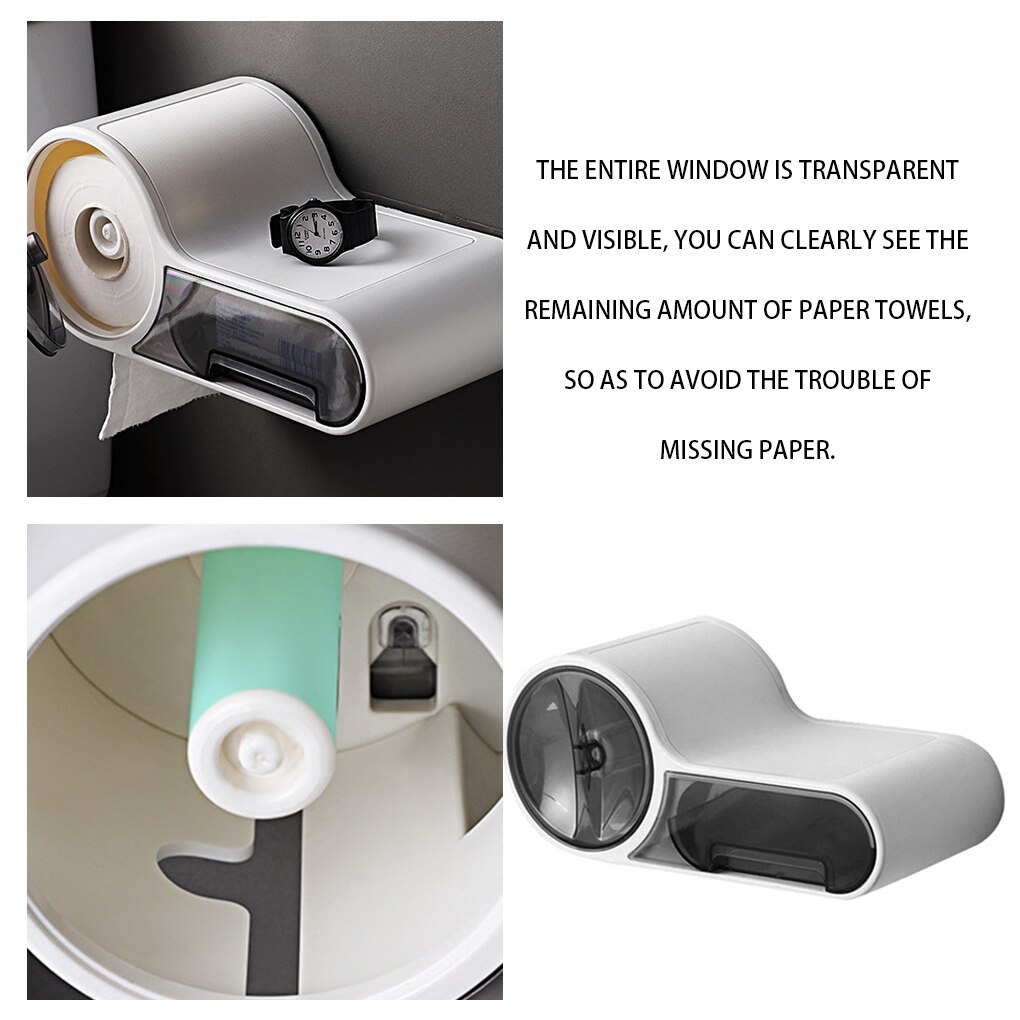 Schlecht Wc Papier Halfter Papier Gewebe Kasten Kunststoff Wc Spender schlagen-Freies Zauberstab Montiert Rolle Papier Lagerung Organizer