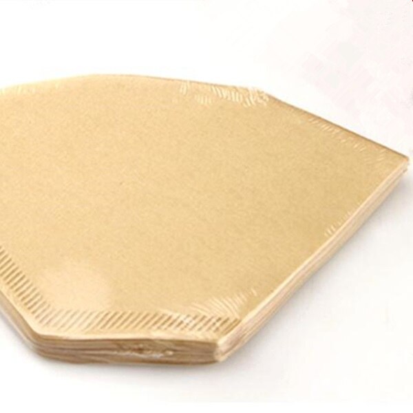 200PCS Coffee Filter Paper For V60 Coffee Filters Dripper Cups Espresso Hand Brewing Drip Coffee Tools Paper Filter: 101 For 1-2 People / Yellow Brown