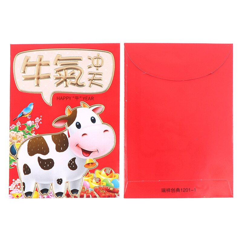 6 Stuks Chinese Rode Envelop Creatieve Hongbao Jaar Lente Festival Verjaardag Trouwen Rode Envelop