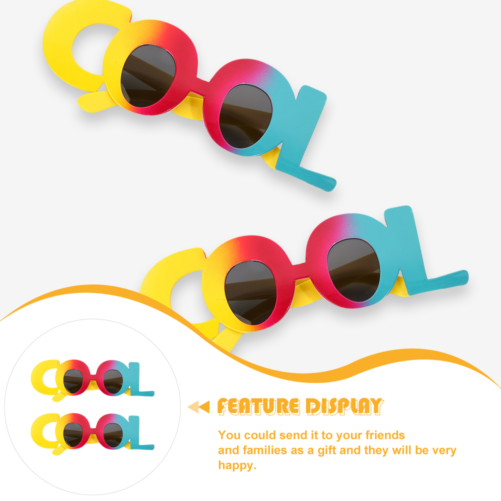 2 Stuks Cool Brief Zonnebril Strand Glazen Foto Nemen Bril Hawaii Party Brillen