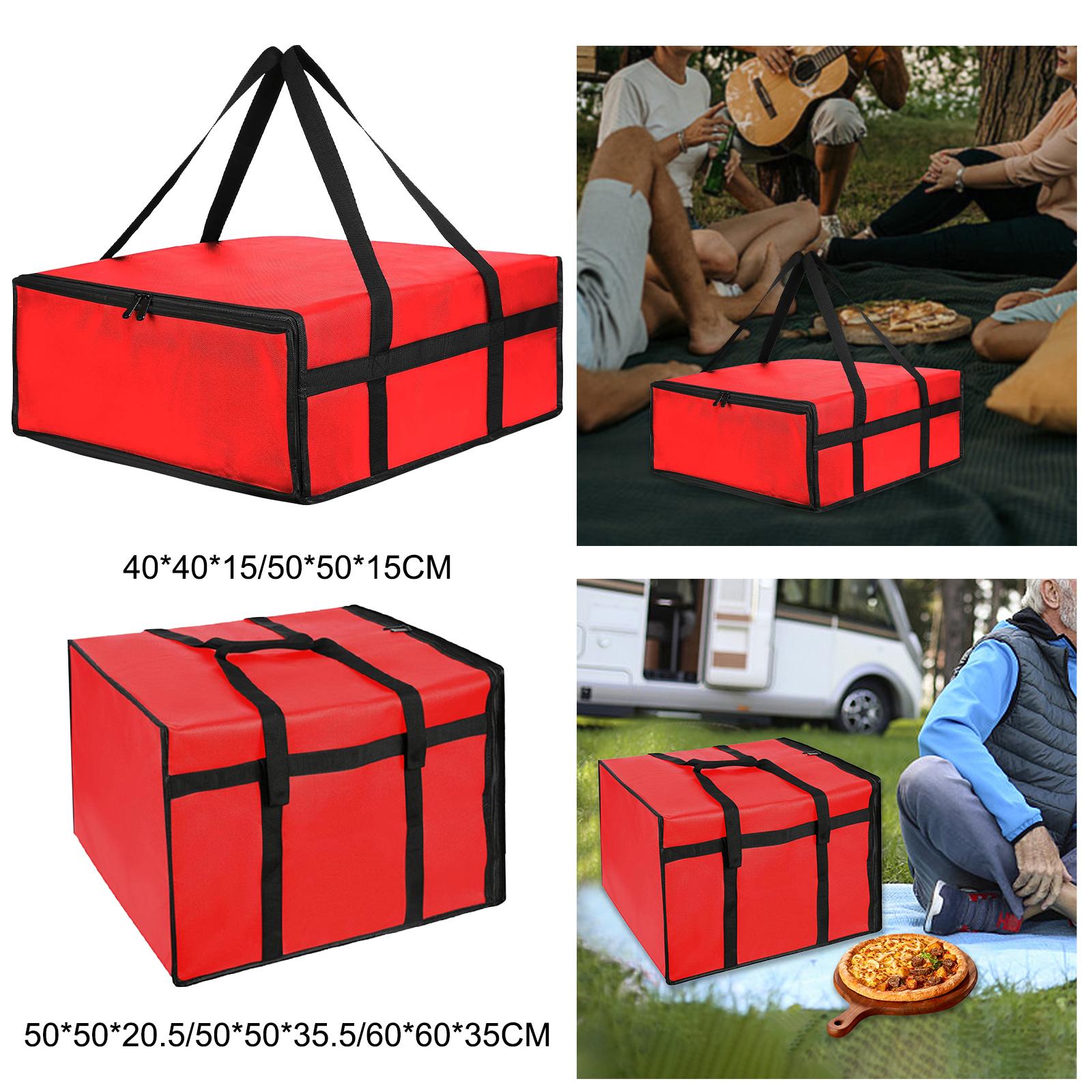 Pizza Carrier Insulated Bag Food Bag Sturdy with Dual Zippers for Pizzerias Multifunctional Reusable Grocery Shopping Bag