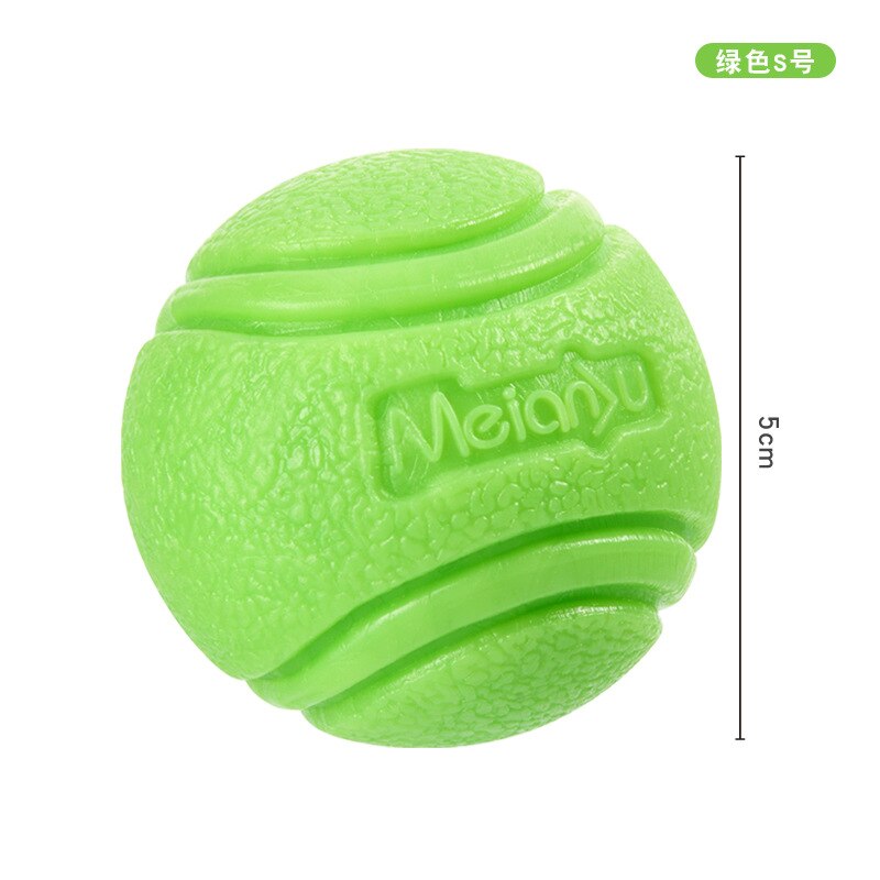 Dog Toy Dog Ball Toys Indestructible Dog Chew Toys Ball Outdoor Interactive Toys for Large Dogs Rubber Balls Dog Accessories: Green 5cm