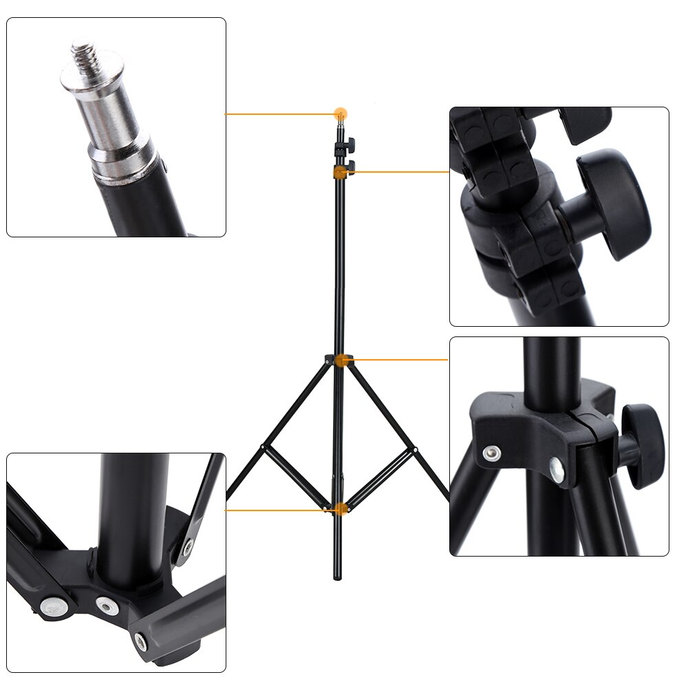 Fotografie 2M/6.6ft Photo Studio Light Stand Met 1/4 "Schroef Voor Video Portret Studio Soft Box Product led Vedio Light