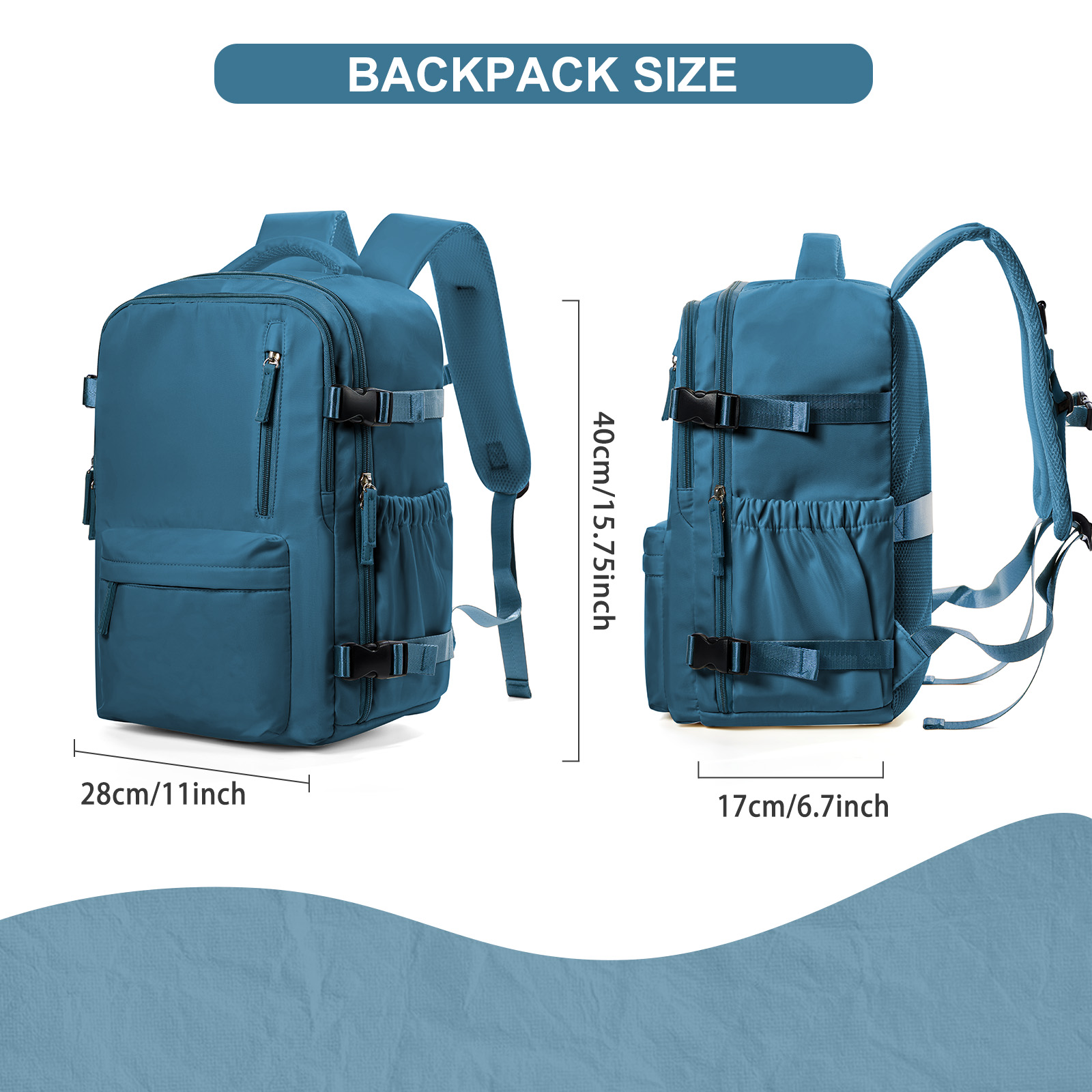 Cabin Airplane Travel Backpack 40x30x20, Hand Luggage Cabin Backpack Wizzair 40x30x20 Carry-Ons Men Women 15.6 inch Laptop Bags: SKY BLUE