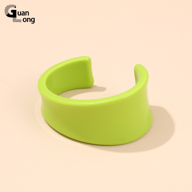 Guanlong acrílico aberto bangles feminino indiano jóias festa bangle com designer encantos círculo pulseiras pulseira atacado elegante