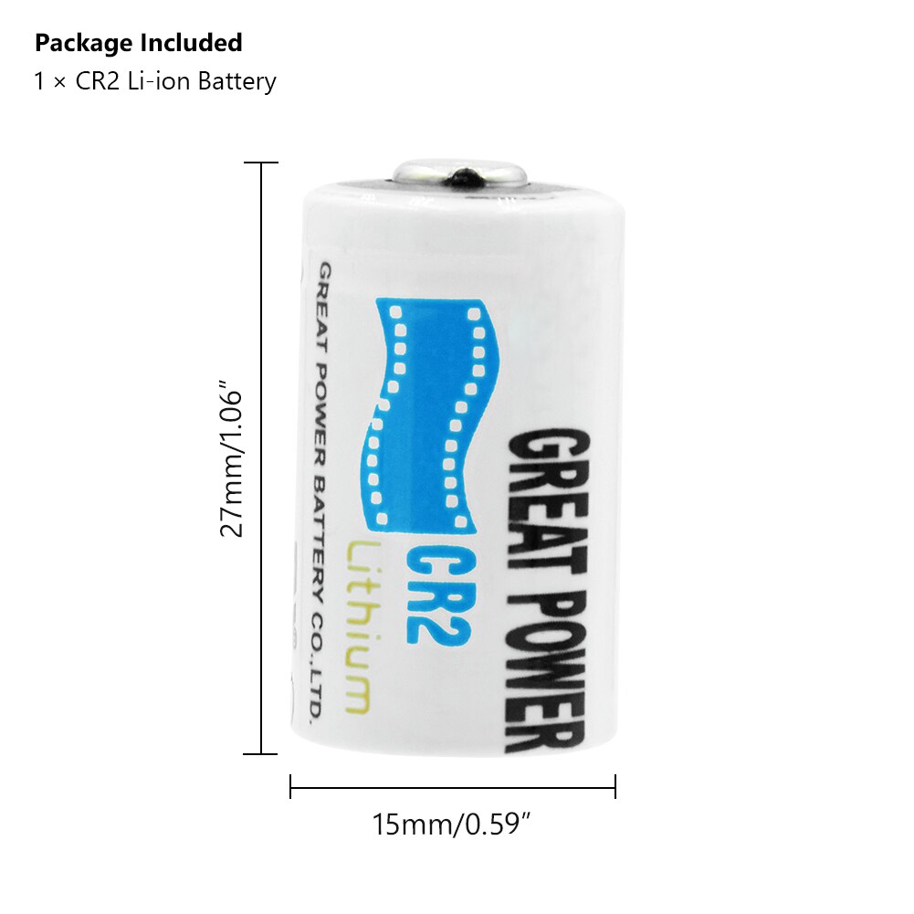 1 Stuk 3 V 750Mah CR2 LiMnO2 Primaire Batterij CR15H270 CR15266 RLCR2-1 RLCR2 DLCR2 Droge Batterijen Voor Polaroid Slr video Camera