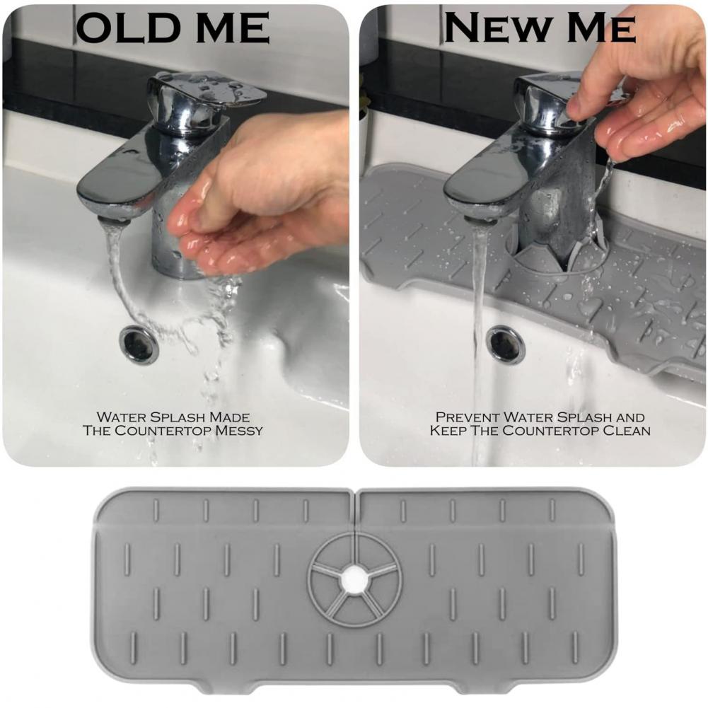 Tap Mat Faucet Splash Proof Silicone Sink Counter Pad faucet suction pad Universal Moistureproof Faucet Mat Kitchen Accessories