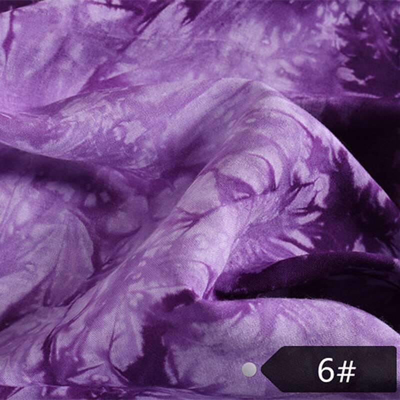 50x140cm cravate-teinture impression glace soie coton tissu Anti-rides tissu respirant couture tissu bricolage à la main Patchwork accessoires: 06