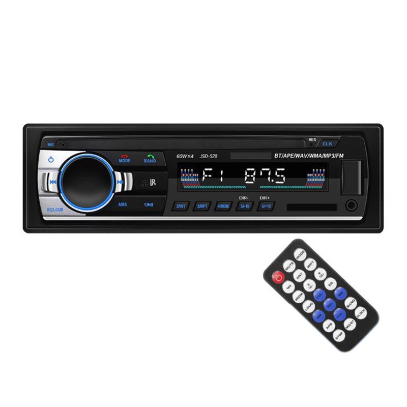 Bluetooth autoradio-ontvanger, single din, 24v fm-ontvanger,  mp3 radiospelers met afstandsbediening