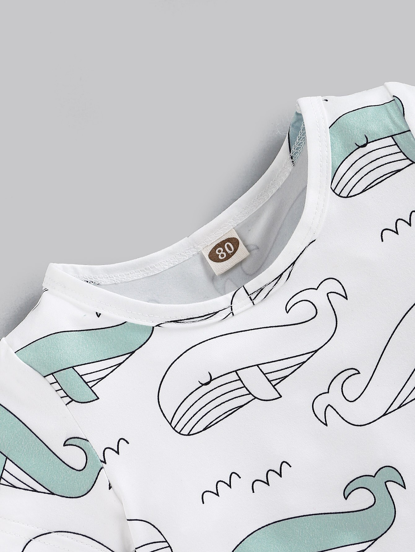 Baby Kleding Meisje 3-6 Maanden Baby Jongen Korte Mouw Cartoon Walvis Romper Peuter Meisjes Zomer Outfits jumpsuit