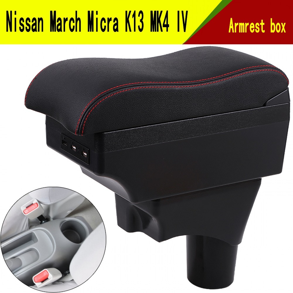 Für Nissan März Micra K13 MK4 IV Armlehne Kasten Center konsole Arm Rest