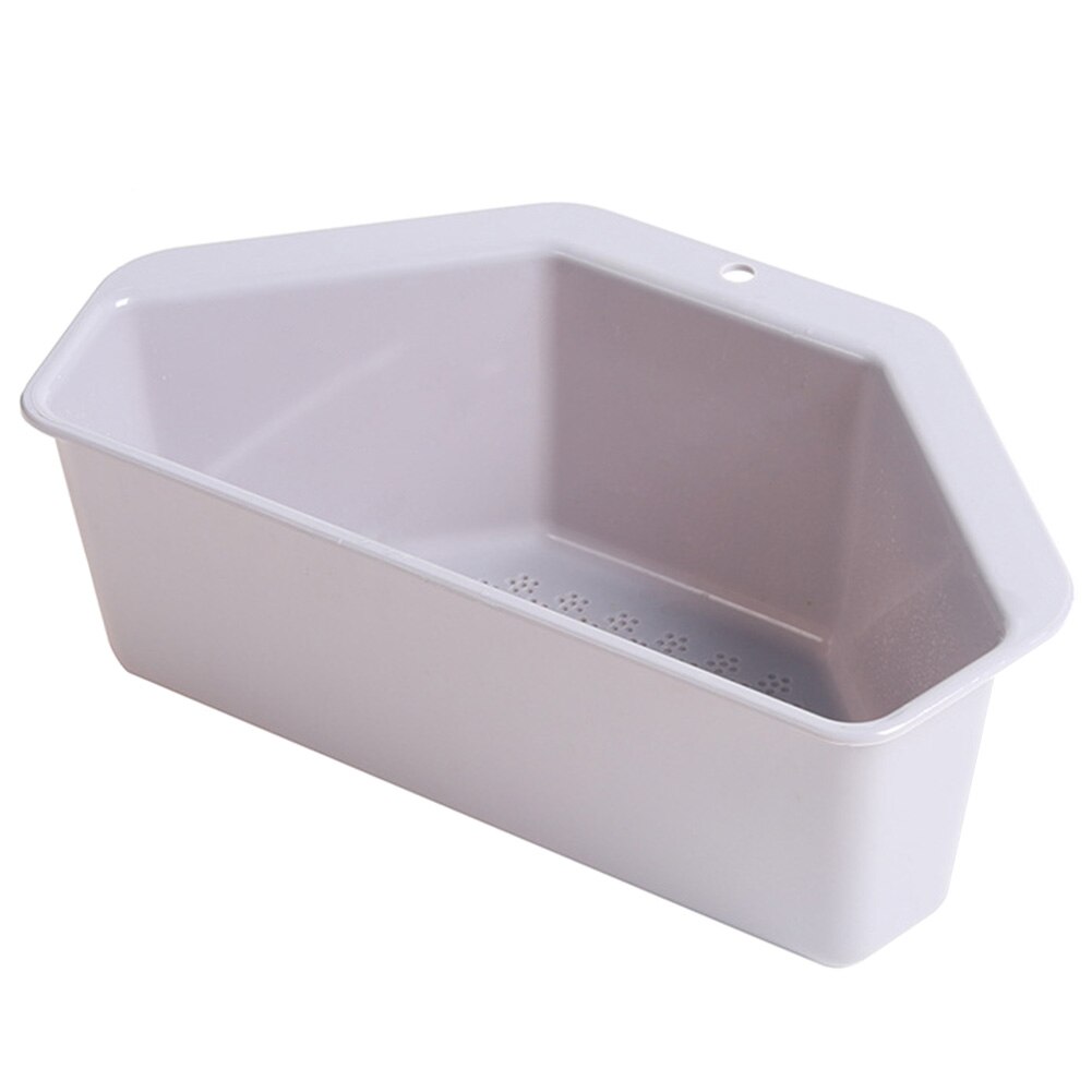 Narożny zlew spustowy stojak pojemnik na zlew kuchenny stojak przyssawka umywalka uchwyt na gąbkę łazienka narożnik Organizer robić kuchni narzędzia: szary