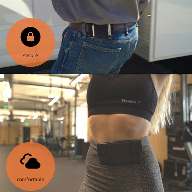 Portefeuille Invisible minimaliste, sac de ceinture Portable Durable, pochette ultra-mince, Mini pochette légère pour carte-clé, téléphone, sport en plein air