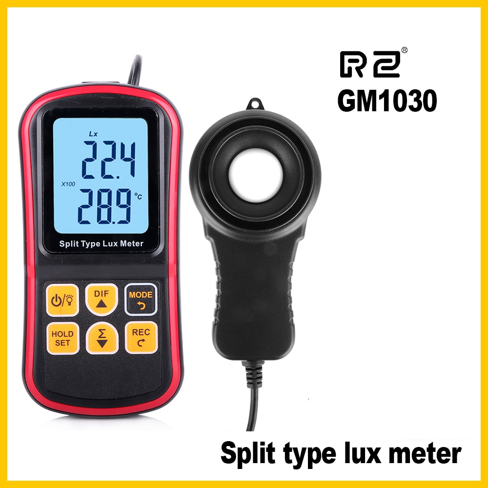 Lcd Luxmeter Digitale Lichtmeter Meting Tester Luxmeter Split Type Handheld Illuminometer 0-200000 Lux GM1030