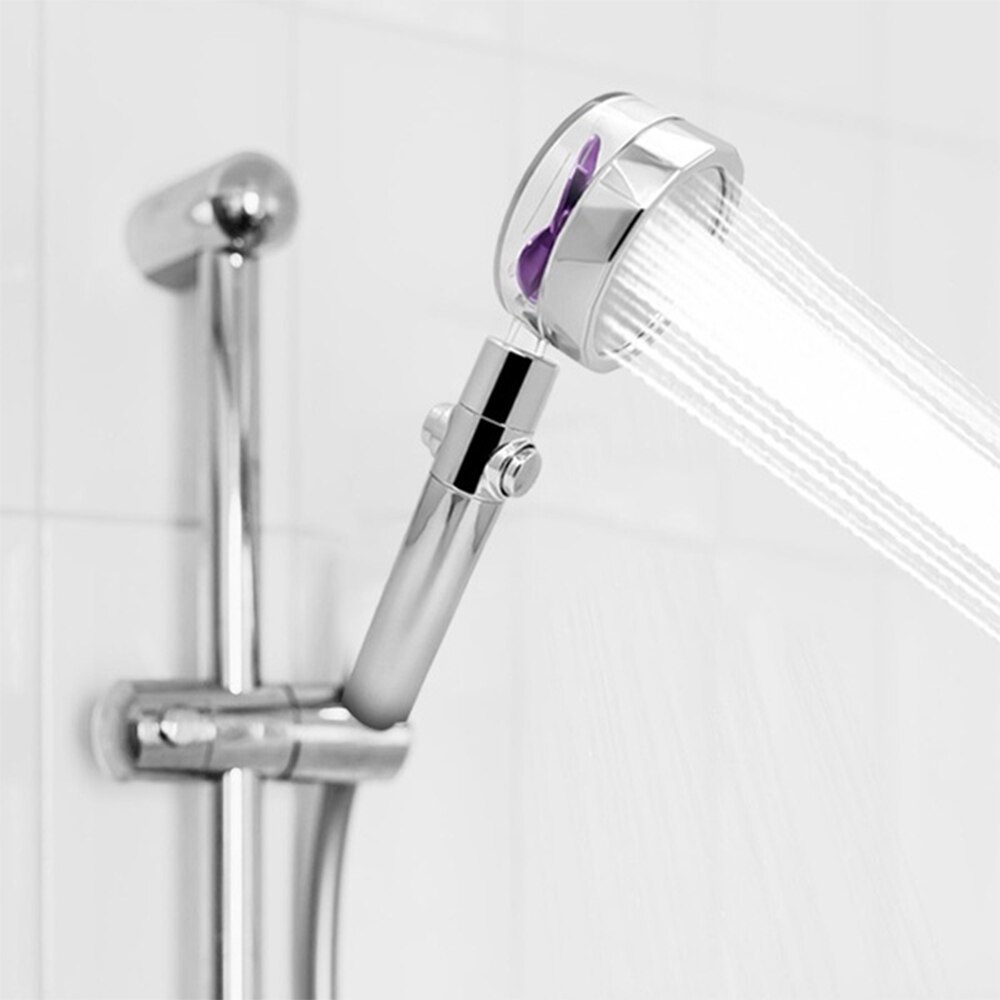 Turbocharged Shower Head Propeller Shower Head High Pressure Set 360 Rotate Golden Fan Turbocharge Pure Rainfall Helix Eco Showe