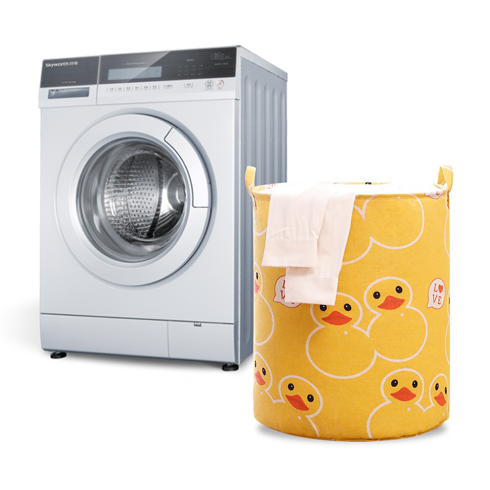 Clothing Laundry Baskets 1PC For Home Bathroom Cat Print Save Space Household Supplies Toy Storage Box Laundry Bucket