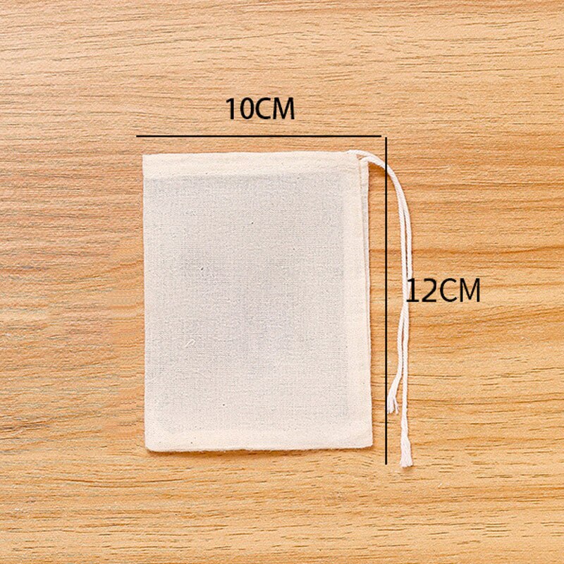Baumwolle Blick Tee Taschen 50 stücke Leeren Tasche Schnur Tasche Wiederverwendbare würzen Beutel Filter Te für Küche Bequemlichkeit Zubehör Spielereien: 10x12cm