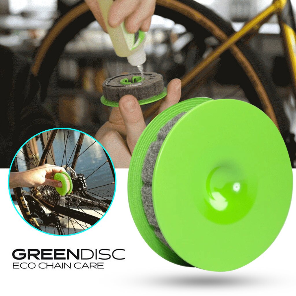 1pc Bicycle Chain Gear Oiler Mountain Road Bike Chain Washer Cleaner Tool Bike Chain Care Lubricating Roller Bicycle Accessories: Green