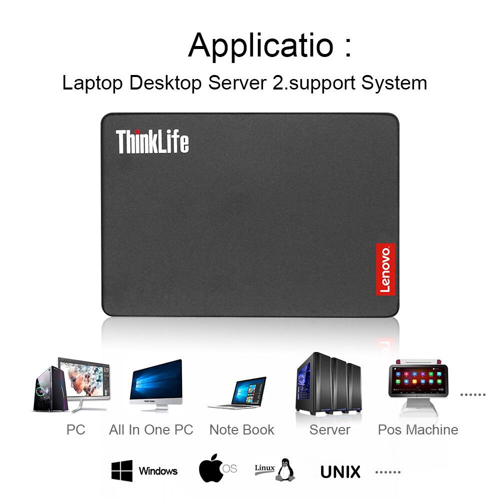 Lenovo hard drive 2.5" SATA3 thinklife SSD 128GB 256GB 512GB 120GB 240GB 480GBPhison/SMI controller for laptop desktop server