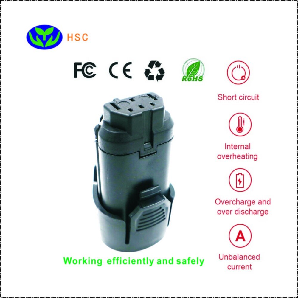 2.0Ah 18650 Battery Pack RID12A Li-ion Battery 12V Replacement Ridgid AC82008 130188001/AEG L1215 L1215P L1215R Pro Battery