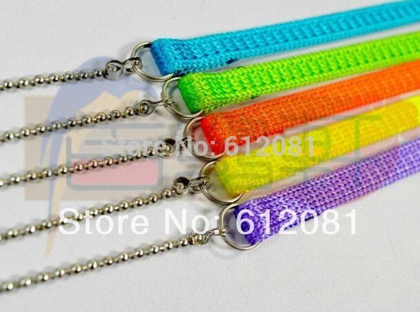 Justerbar papegøje fuglesele til fugle træningssnor, der spiller 6 fluorescerende farver, et sæt sælges