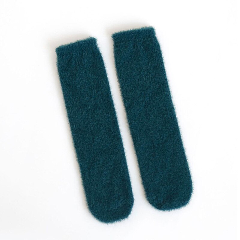 Coral Fleece Warm Baby Socks Winter Thick Warmer Kids Long Socks Solid Color Children Boys Girls Knee High Socks Christmas: style 1
