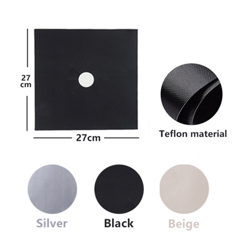 1/2 / 4PCS Reusable PTFE Range Hood Stove Burner Pad Temperature Anti-fouling Anti-oil Pad Lining Plate Cleaning Kitchen Tool