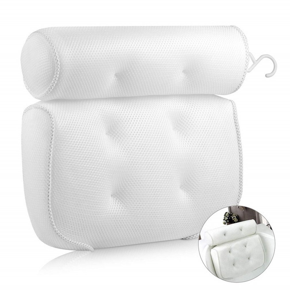 Bad Zuignap Mesh Kussen Ademend Spa Kussen Thuis Stand Water Bad Nek Ondersteuning Accessoires